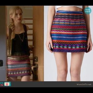ASO MTV Scream Topshop Aztec Skirt Size 10